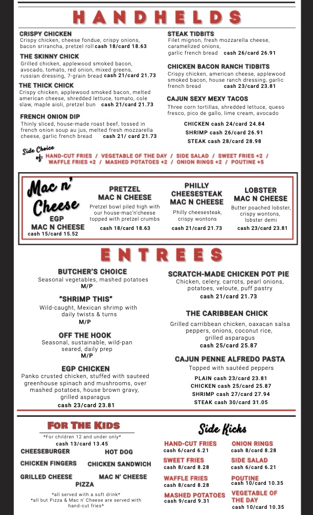 EGP Oceanside Menu 2